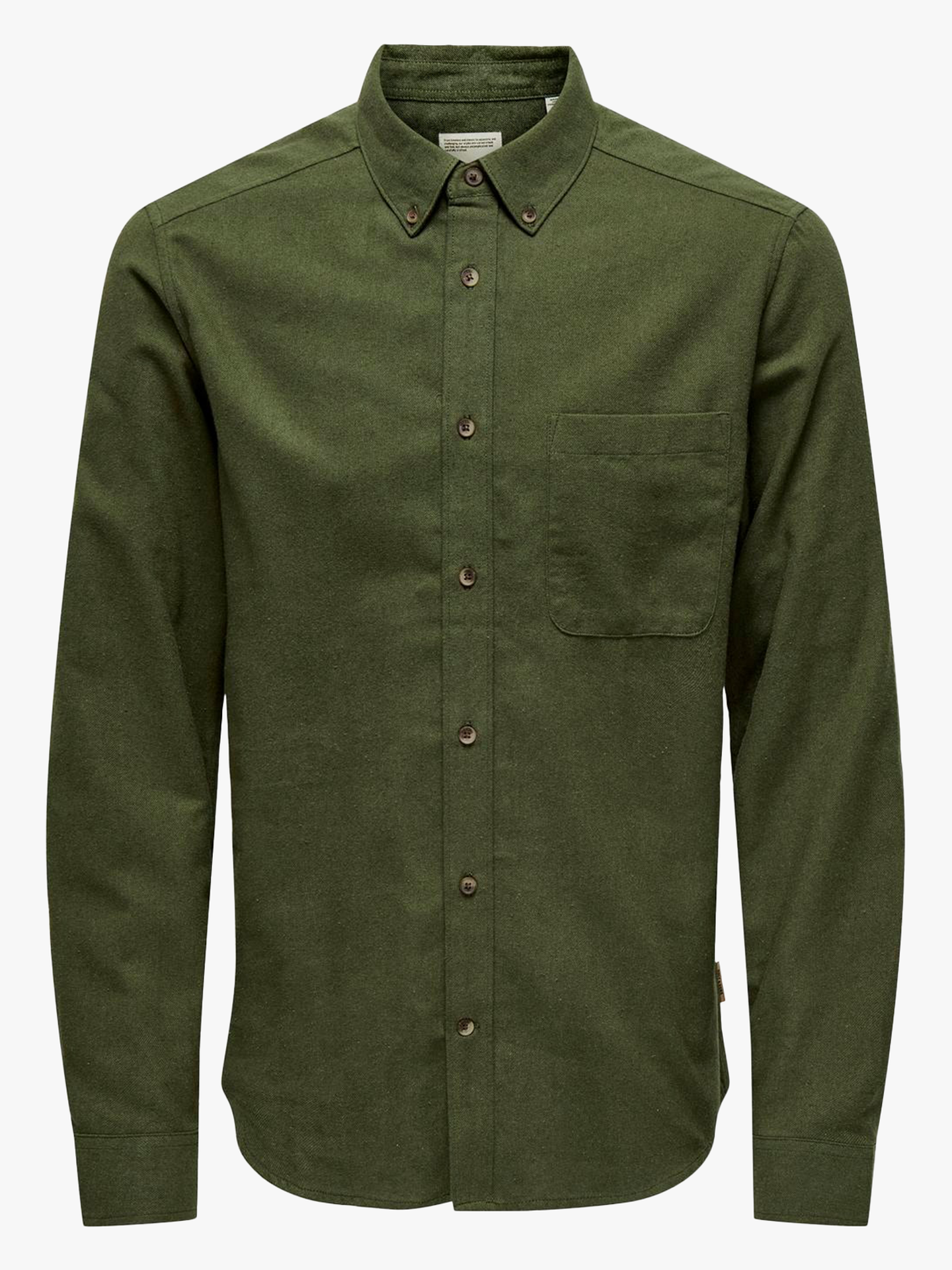 Only & Sons Gudmund Slim Solid Shirt Forest Night