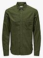 Only & Sons Gudmund Slim Solid Shirt Forest Night