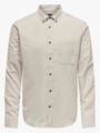 Only & Sons Gudmund Slim Solid Shirt Silver Lining