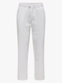 Only & Sons Sinus Loose Cotton Linen Pant Bright White