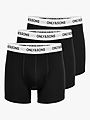 Only & Sons Fitz Solid Black Boxer 3-Pack Black / White