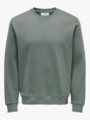 Only & Sons Dan Unbrushed Reg Crew Neck Sweat Balsam Green