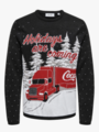 Only & Sons XMAS Reg Cola Crew Knit Dark navy