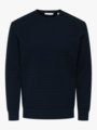 Only & Sons Berry Regular Long Sleeve Crew Knit Dark Sapphire