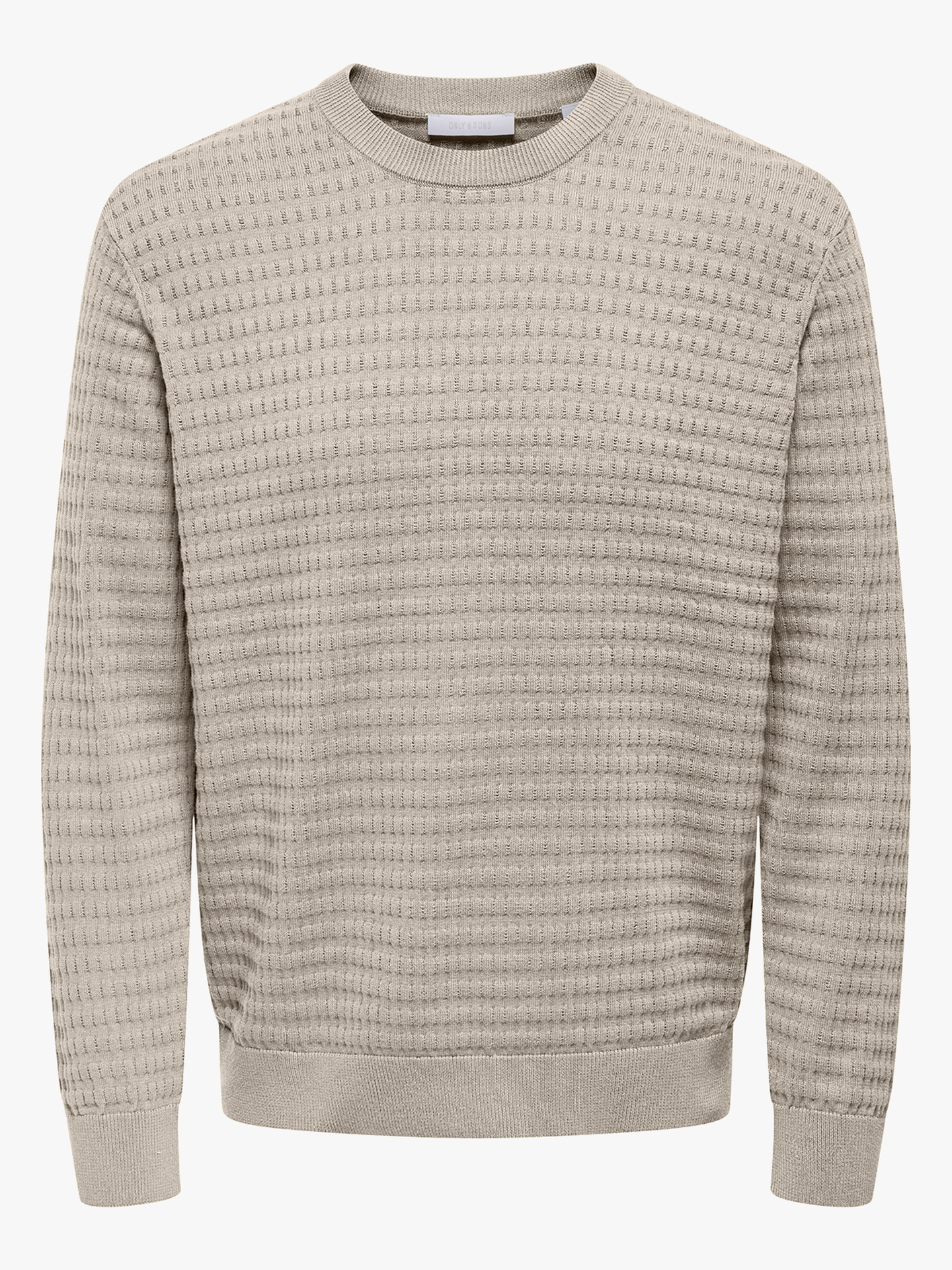 Only & Sons Berry Regular Long Sleeve Crew Knit Silver Lining