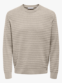 Only & Sons Berry Regular Long Sleeve Crew Knit Silver Lining