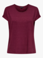 Only Moster Short Sleeve O-Neck Top Burgundy