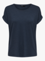 Only Moster Short Sleeve O-Neck Top Navy Blazer