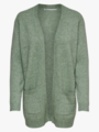 Only Lesly Long Sleeve Open Cardigan Knit Basil Melange