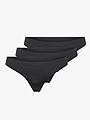 Only Tracy Bonded Thong 3-Pack Black