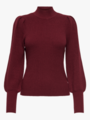 Only Katia Long Sleeve Highneck Pullover Knit Cabernet W. Melange