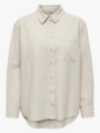 Only Tokyo Linen Blend Shirt Moonbeam