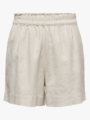 Only Tokyo Life High Waist Linen Blend Shorts Moonbeam