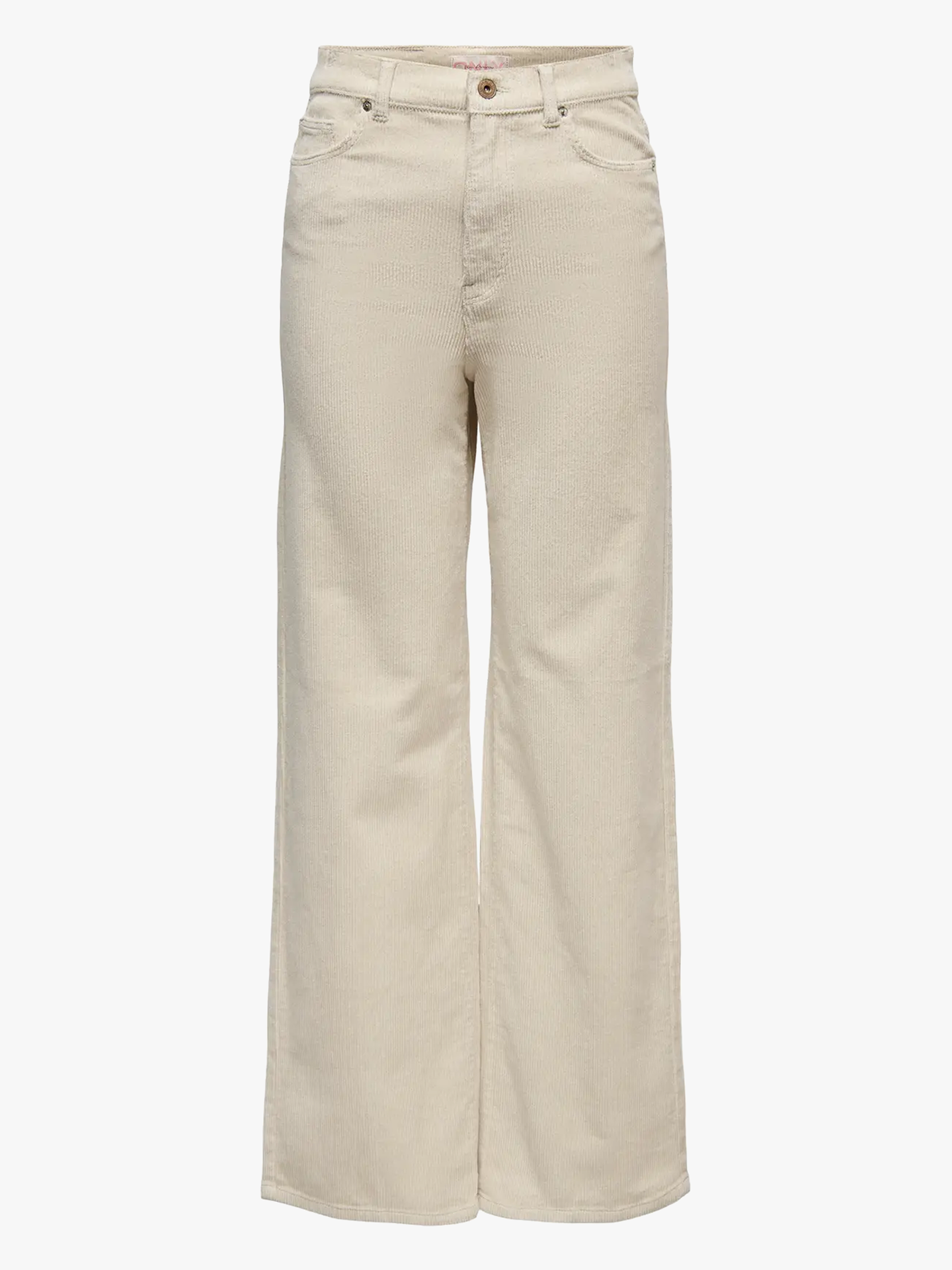 Only Hope Global High Waist Wide Cord Pant Oatmeal