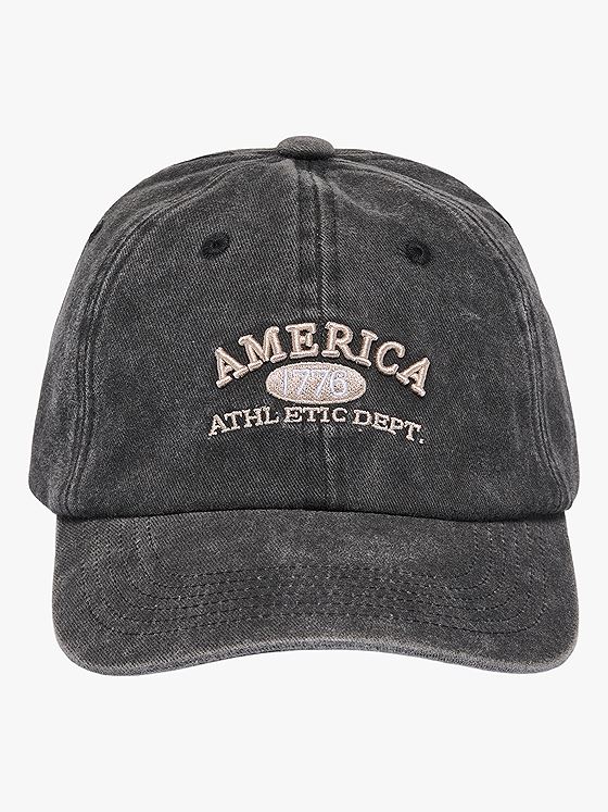 Only Eva Washed Embroidered Cap Black washed