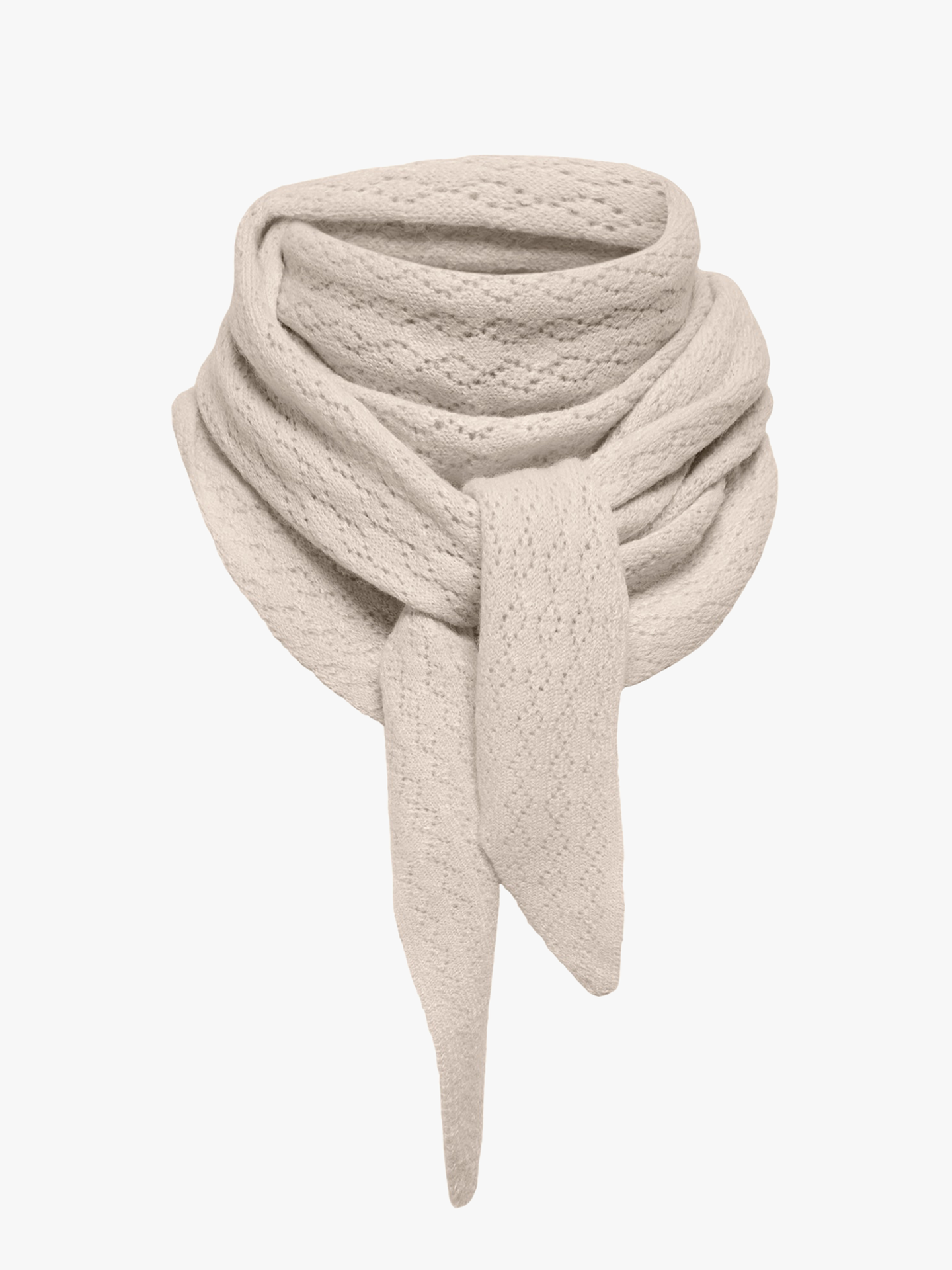 Only Evelyn Pattern Knit Scarf Pumice Stone