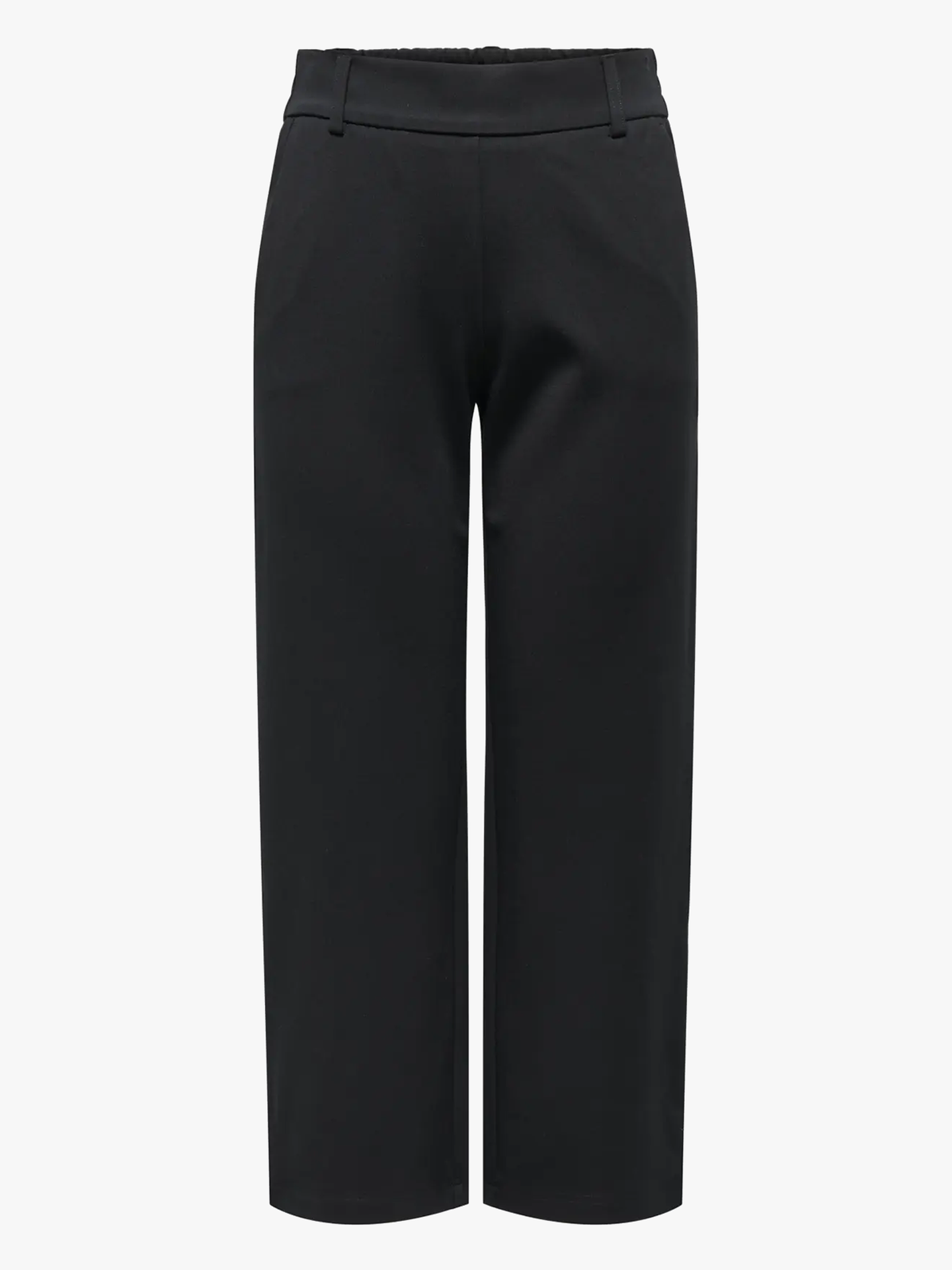 Only Poptrash Life Mid Waist Straight Culotte Pant Black