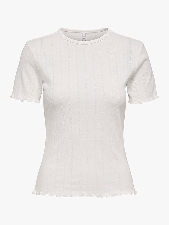 Only Tenna Life O-Neck Short Sleeve Top CLOUD DANCER