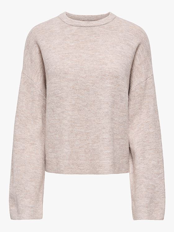 Only Simoni Long Sleeve O-Neck Pullover Pumice Stone
