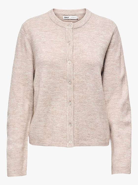 Only Simoni Long Sleeve O-Neck Cardigan Pumice Stone
