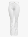 Only Blush Mid Flared Denim White