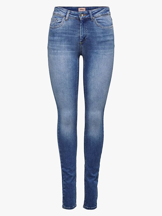 Only Blush Mid Skinny Forever Black Jeans Medium Blue Denim