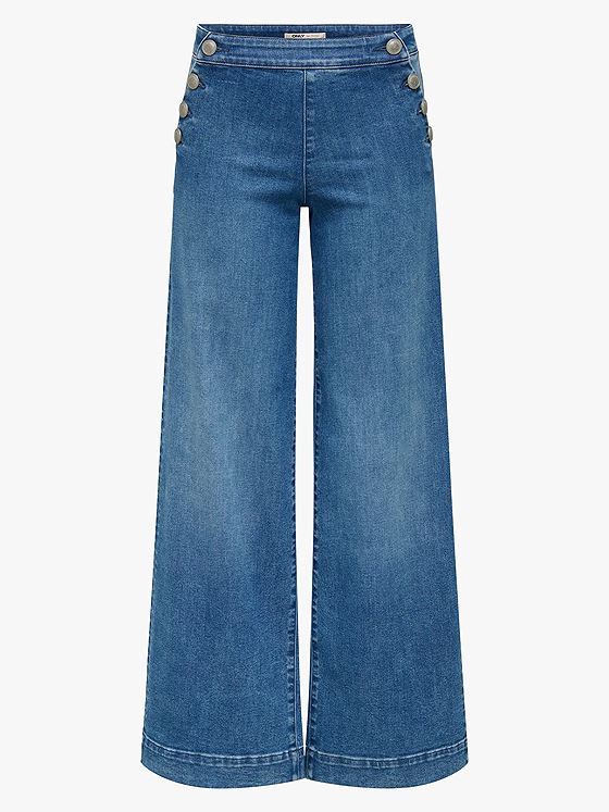 Only Madison Blush High Waist Wide Denim Medium Blue Denim