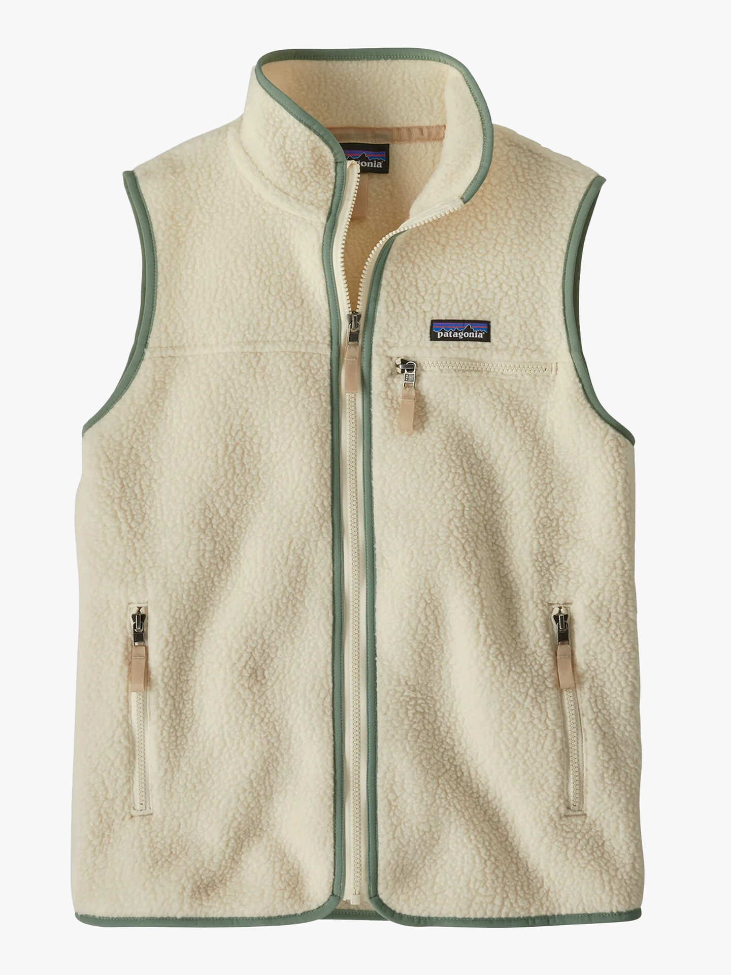 Patagonia Retro Pile Vest Natural w/Ellwood Green