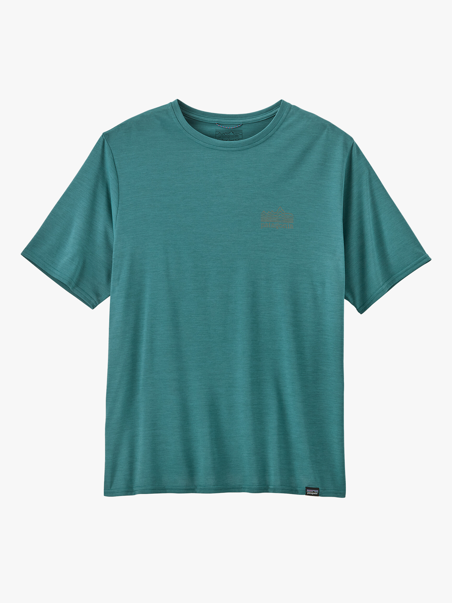 Patagonia Men’s Cap Cool Daily Graphic Shirt Strataspire: Wetland Blue X-Dye