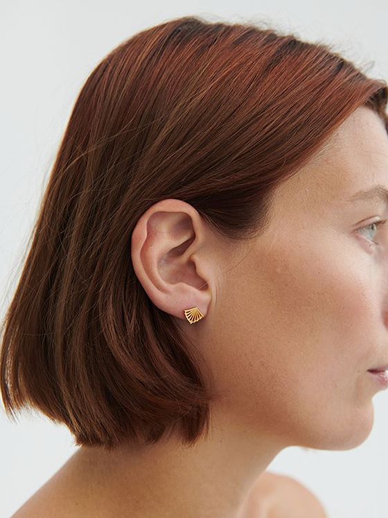 Pernille Corydon Ballerina Earsticks Gold Plated Recycled Silver