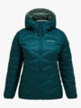 Peak Performance Helium Down Hood Jacket Women Ponderosa Pine / Green Valley