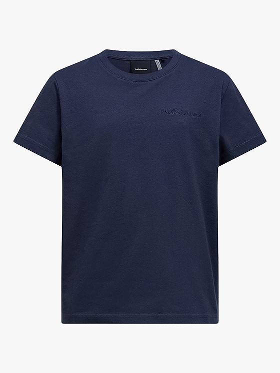 Peak Performance Jr Original Small Logo Tee Blue Shadow
