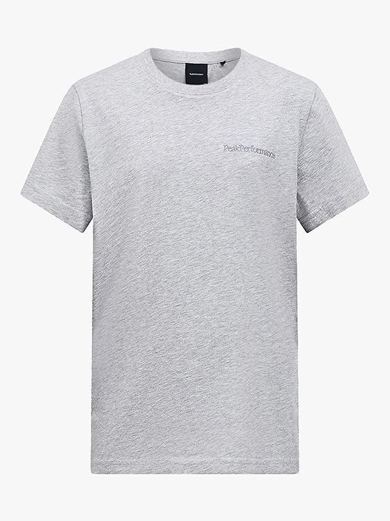 Peak Performance Jr Original Small Logo Tee Med grey melange