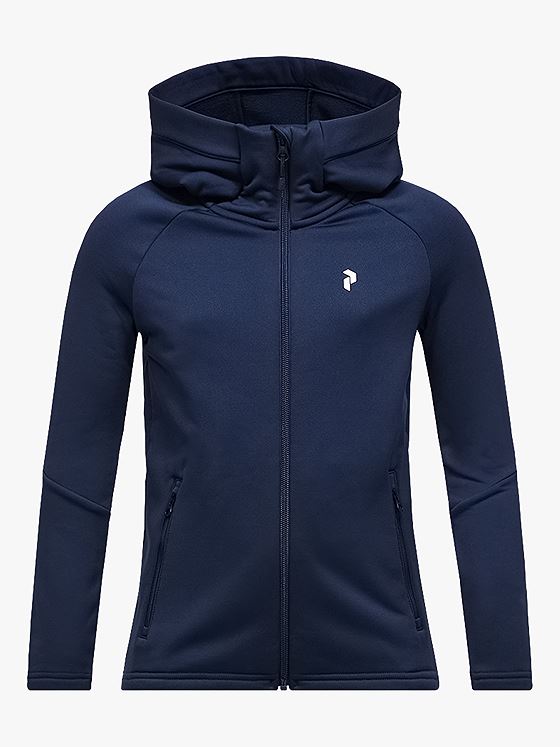 Peak Performance Junior Rider Essentials Zip Hood Blue Shadow