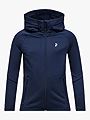 Peak Performance Junior Rider Essentials Zip Hood Blue Shadow