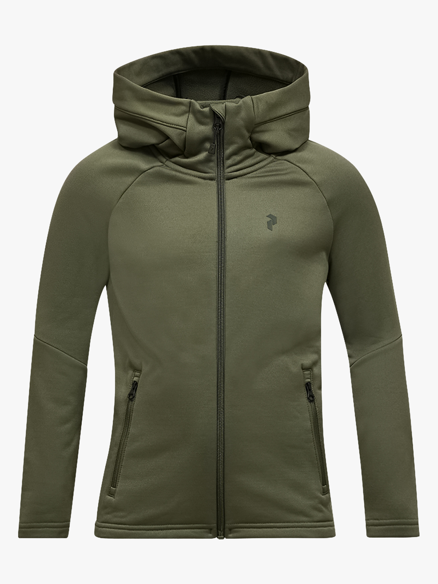 Peak Performance Junior Rider Essentials Zip Hood Pine Needle