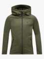 Peak Performance Junior Rider Essentials Zip Hood Pine Needle