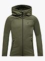 Peak Performance Junior Rider Essentials Zip Hood Pine Needle