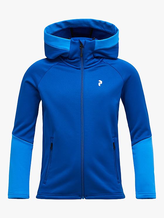 Peak Performance Junior Rider Essentials Zip Hood True Blue / Crisp Air Blue