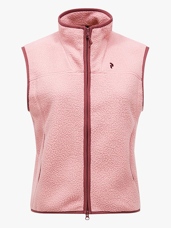 Peak Performance NatureRush Pile Vest Women Warm Blush / Wild Rouge