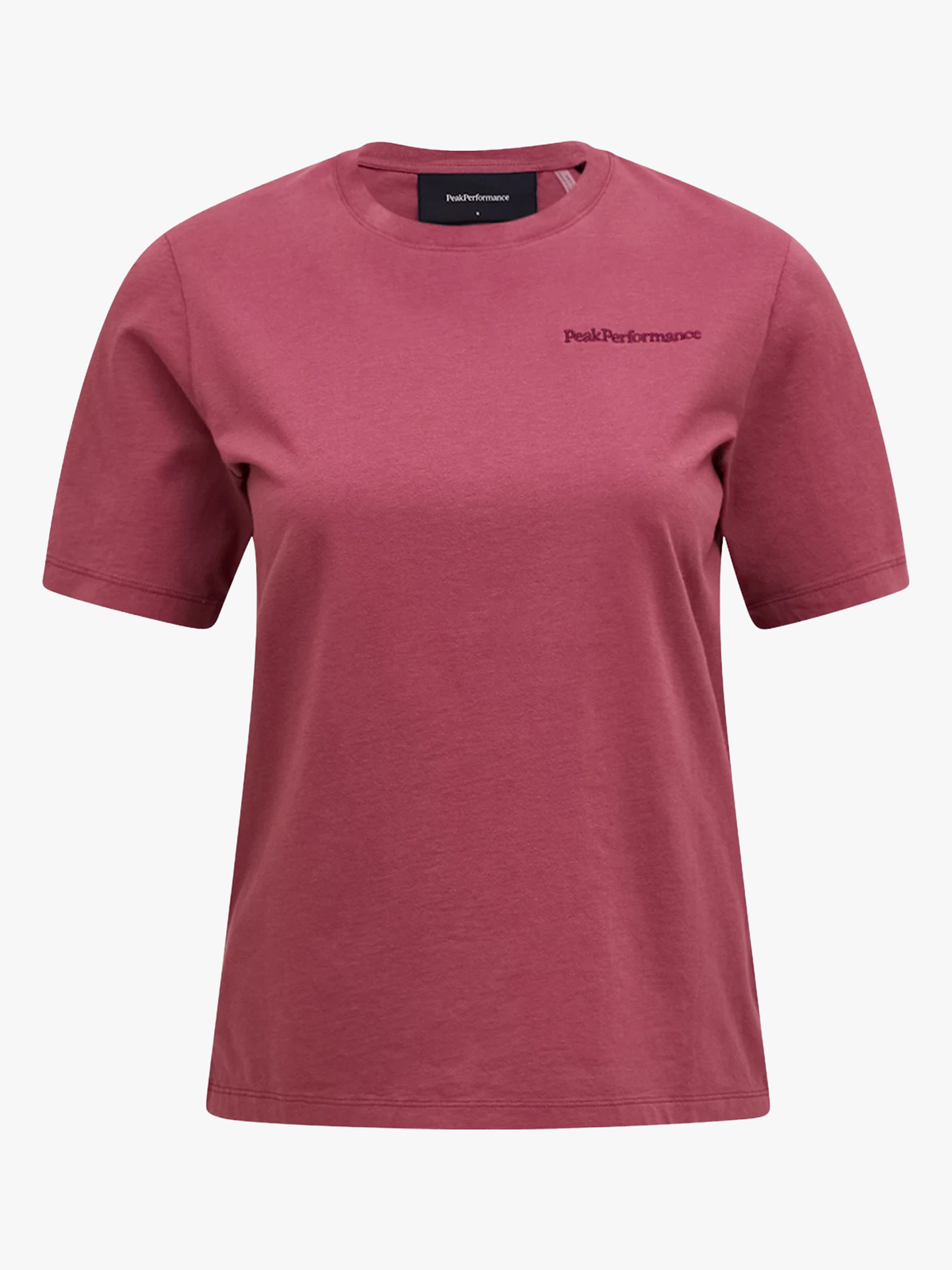 Peak Performance Original Small Logo Tee Women Wild Rouge