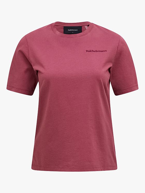 Peak Performance Original Small Logo Tee Women Wild Rouge