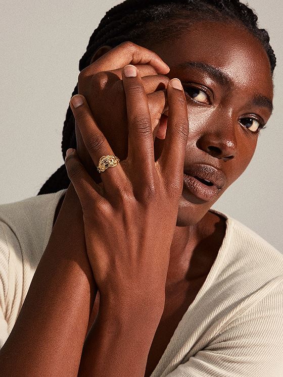 Pilgrim Blossom Ring Gullbelagt