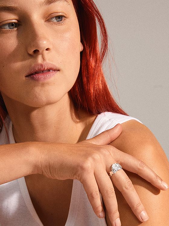 Pilgrim Blossom Ring Sølvbelagt