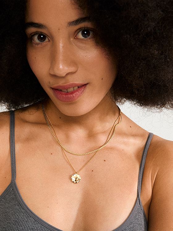 Pilgrim Declan Halskjede 2-i-1 Sett Gullbelagt