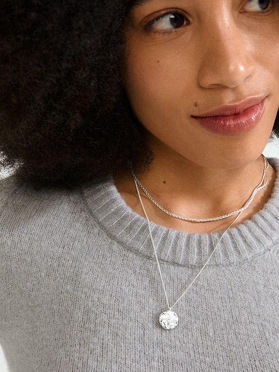 Pilgrim Declan Halskjede 2-i-1 Sett Sølvbelagt