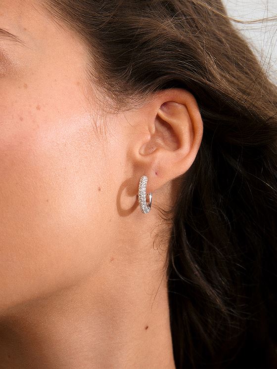Pilgrim Tatum Medium Hoops Sølvbelagt