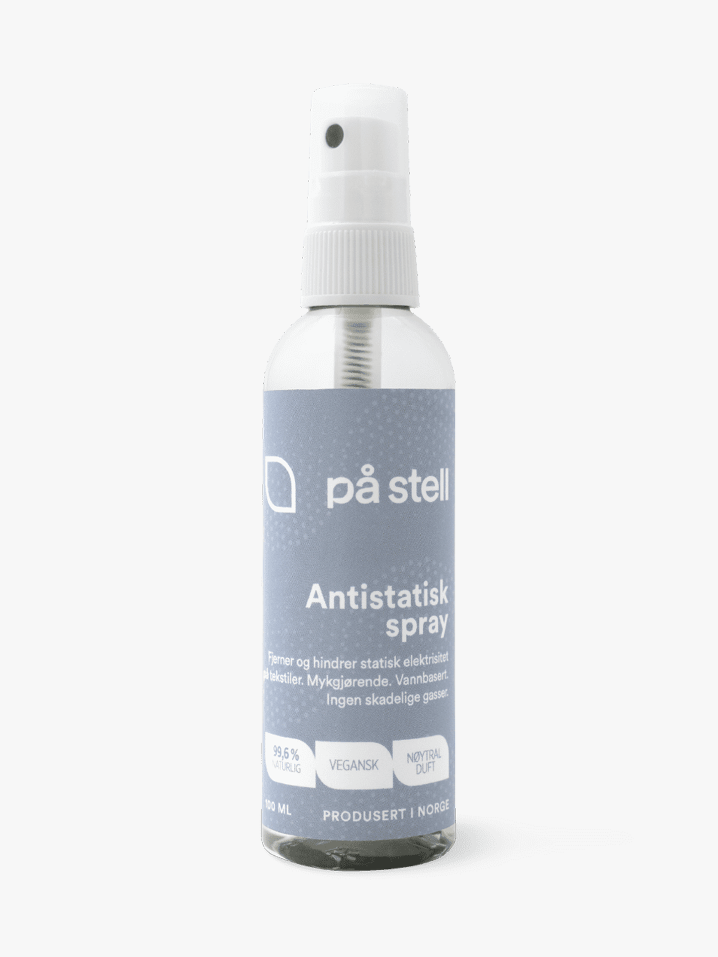 På stell Antistatisk spray Hvit