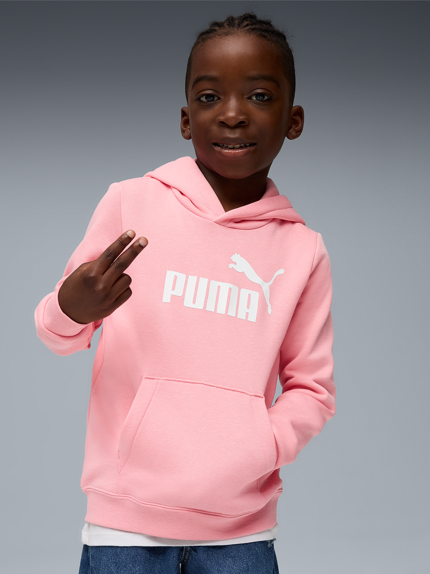 Puma Ess No. 1 Logo Hoodie Fl Ps Rosa