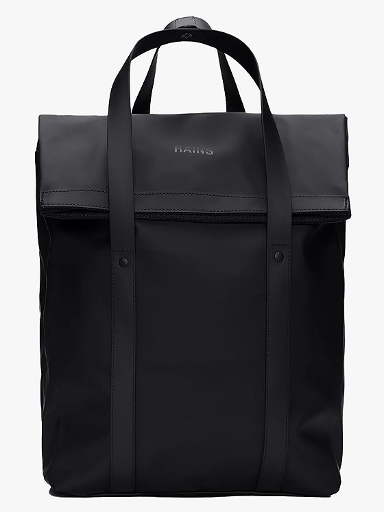 Rains 2 Way Tote Backpack Black